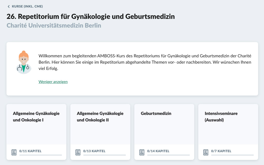 online kurse repetitorium gynaekologie geburtsmedizin charite berlin